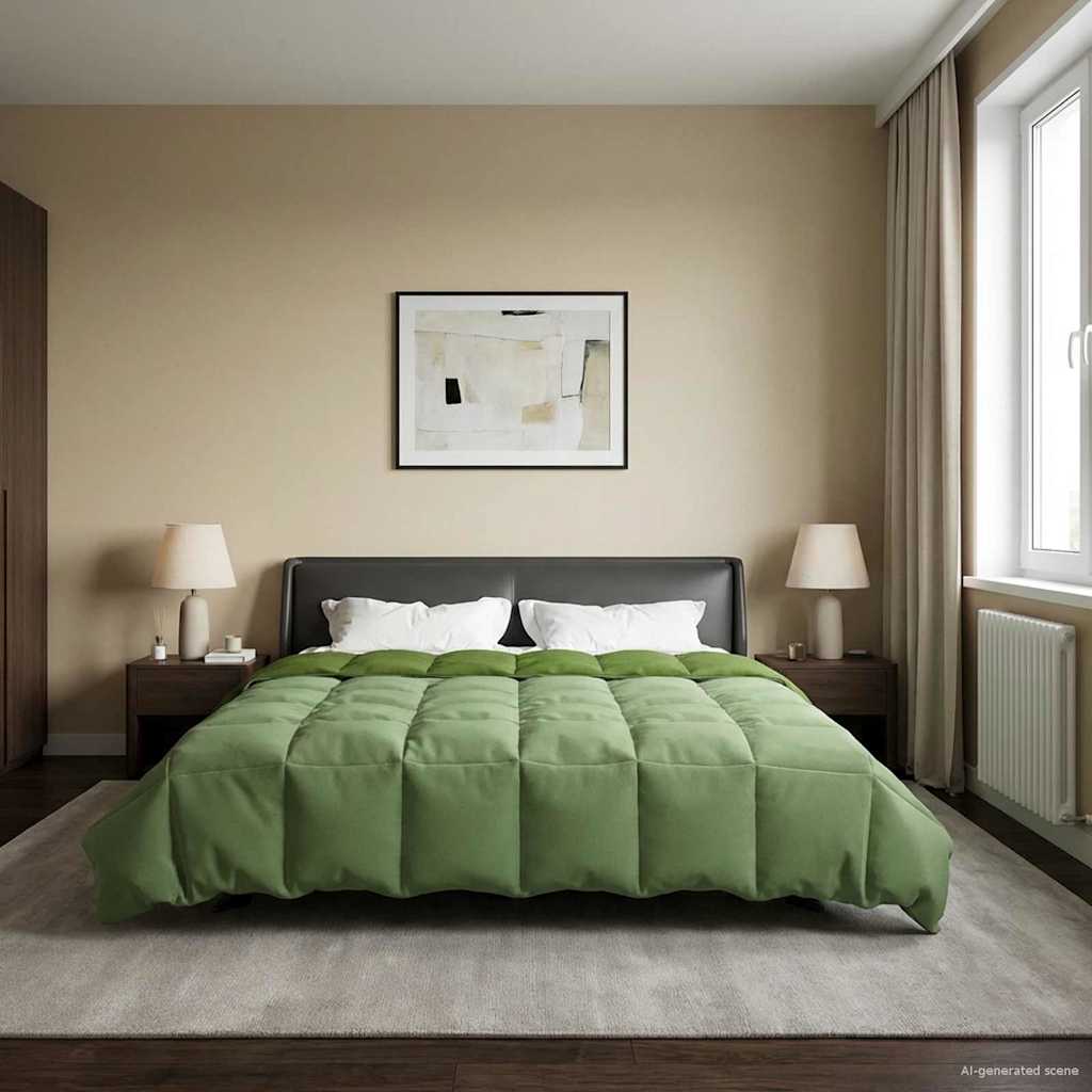 vidaXL Καλοκαιρινό Παπλωματοθήκη Πράσινο 240 x 260 εκ. Μικροΐνες