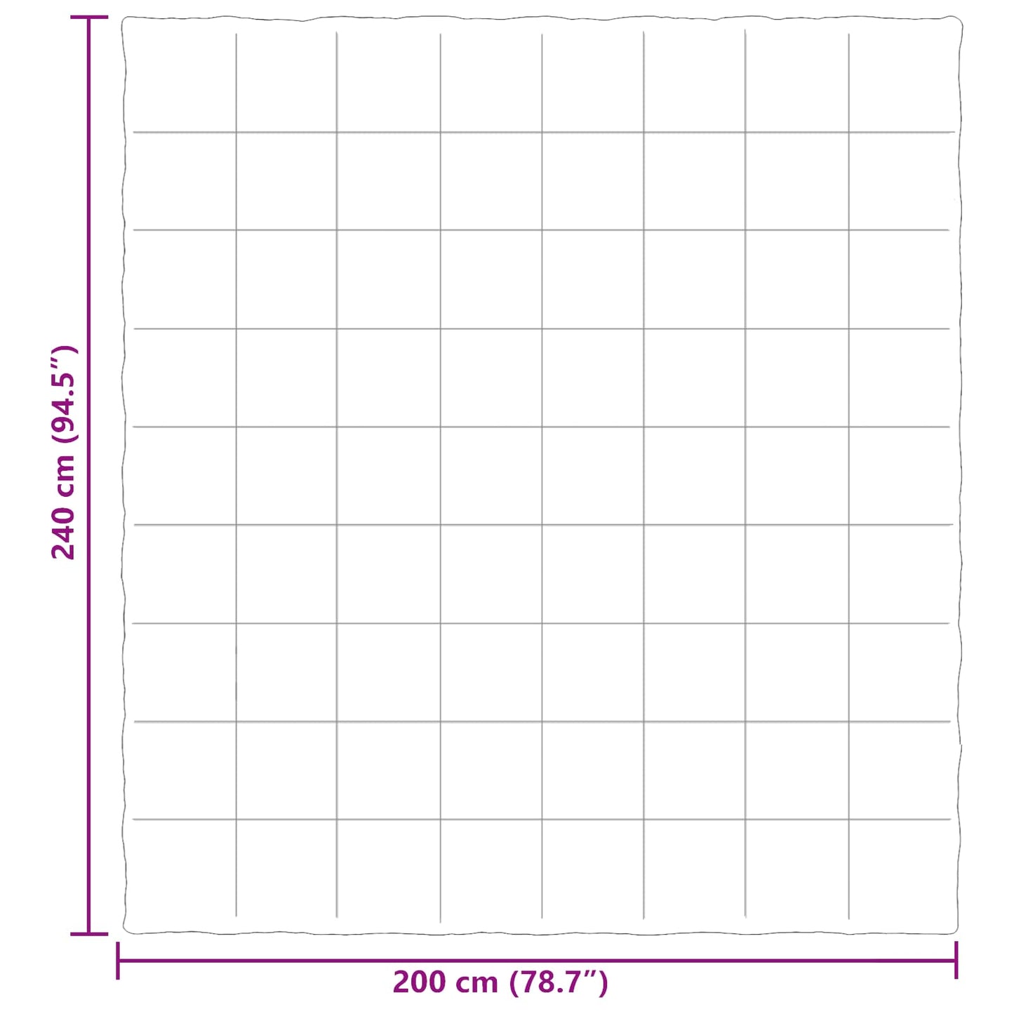 vidaXL Καλοκαιρινό Παπλωματοθήκη Σκούρο Μπλε 200 x 240 cm Μικροΐνες