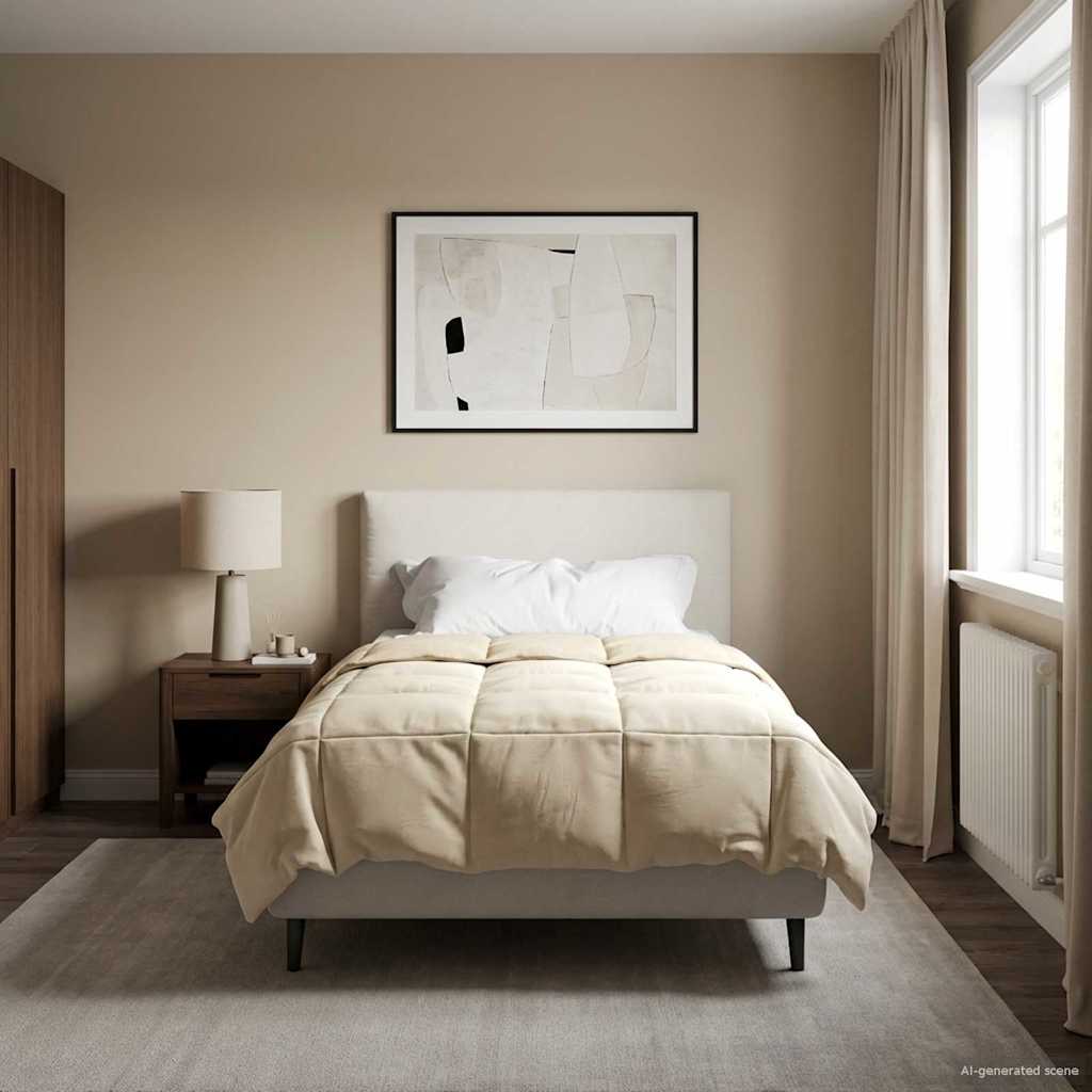 vidaXL Καλοκαιρινό Παπλωματοθήκη Ουαντινγκ Κρεμ 140 x 200 cm Μικροΐνες