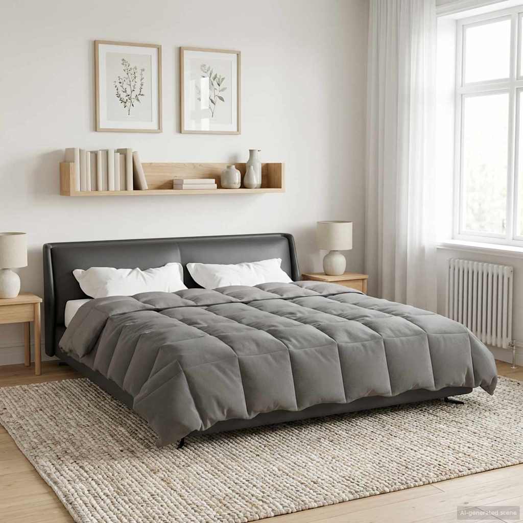 vidaXL Κουβέρτα ολόκληρου του χρόνου Ανοιχτό γκρι 240 x 260 εκ.