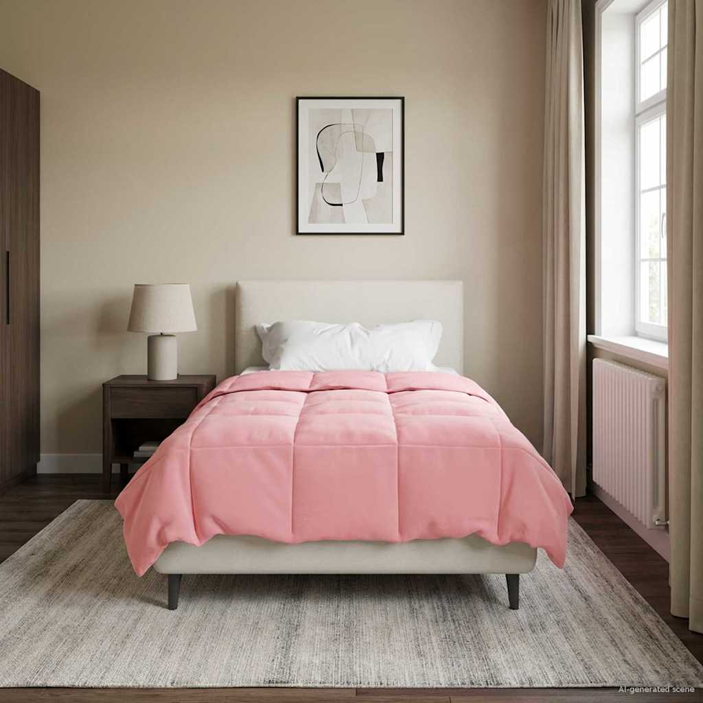 vidaXL Κουβέρτα ολόκληρου του χρόνου Ροζ 155 x 200 εκ. Μικροΐνες