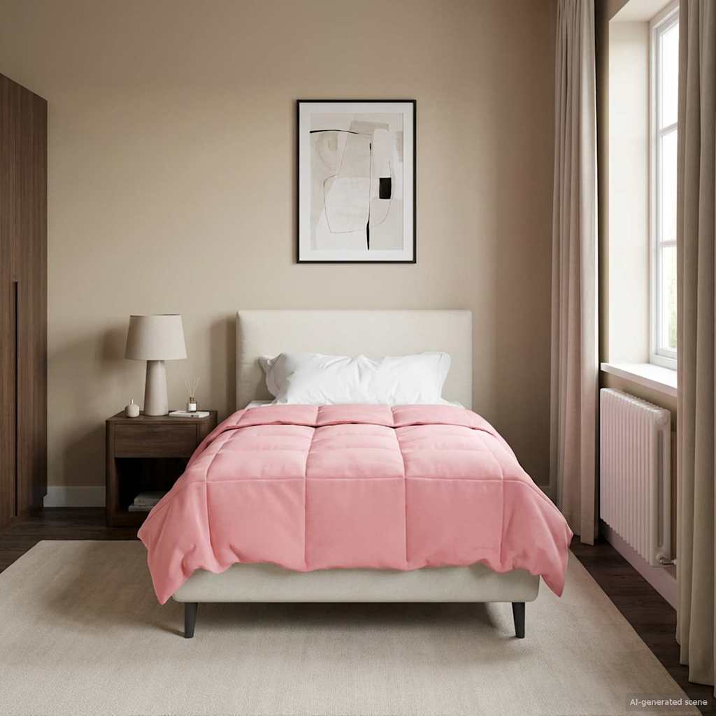 vidaXL Κουβέρτα ολόκληρου του χρόνου Ροζ 155 x 220 cm Μικροΐνες