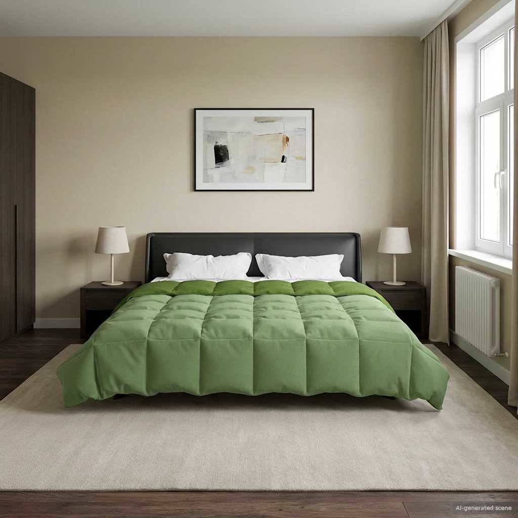 vidaXL Κουβέρτα ολόκληρου του χρόνου Πράσινο 200 x 200 cm Μικροΐνες