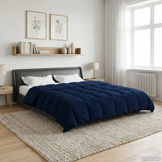 vidaXL Κουβέρτα ολόκληρου του χρόνου 220 x 260 cm 4 Εποχές Σκούρο Μπλε