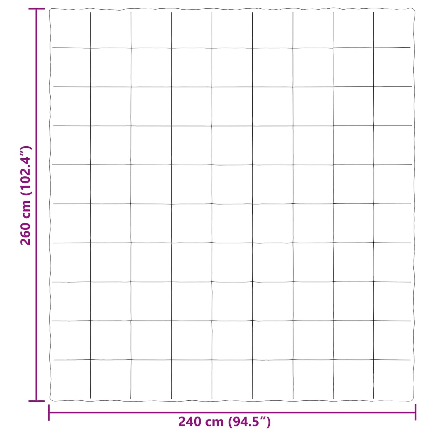 vidaXL Κουβέρτα ολόκληρου του χρόνου Σκούρο Μπλε 240 x 260 εκ.