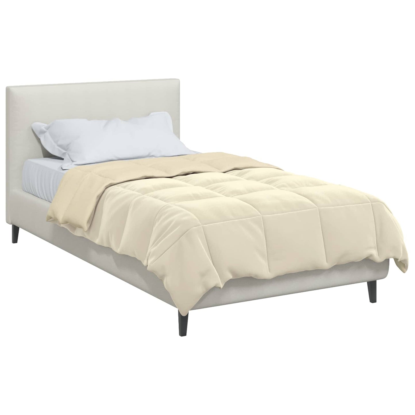 vidaXL Κουβέρτα ολόκληρου του χρόνου Κρεμ 155 x 220 cm Μικροΐνες