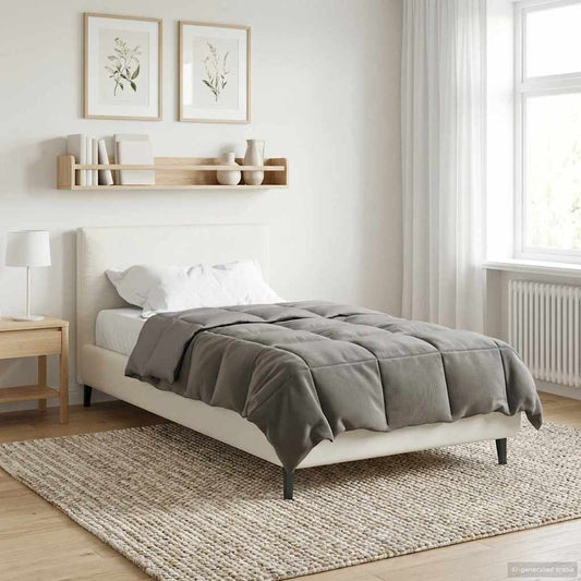 vidaXL Χειμερινό Παπλωματοθήκη Ανοιχτό γκρι 135 x 200 cm Μικροΐνες