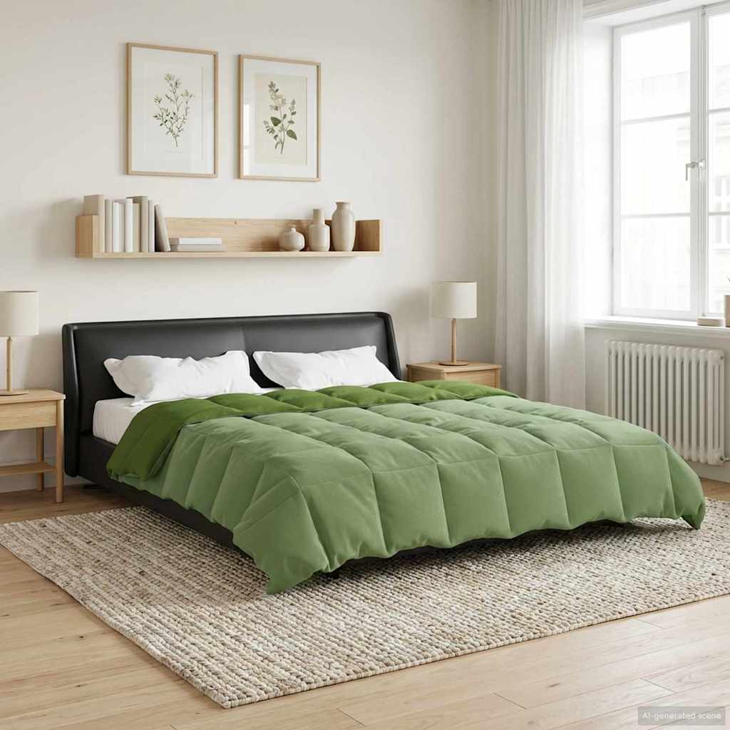 vidaXL Χειμερινό Παπλωματοθήκη Πράσινο 200 x 240 cm Μικροΐνες