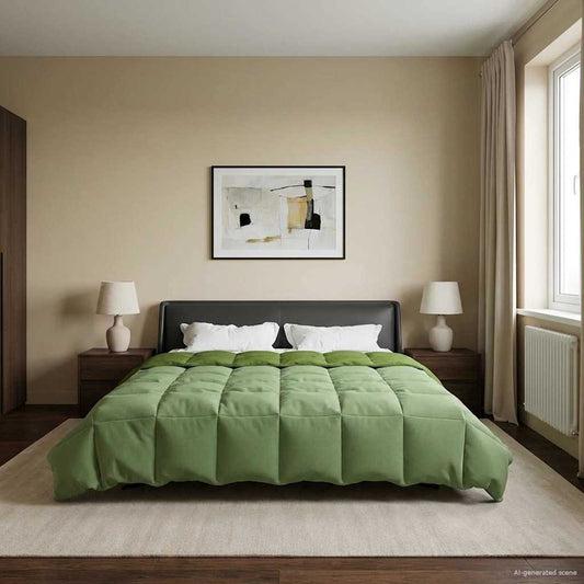 vidaXL Χειμερινό Παπλωματοθήκη Πράσινο 200 x 240 cm Μικροΐνες