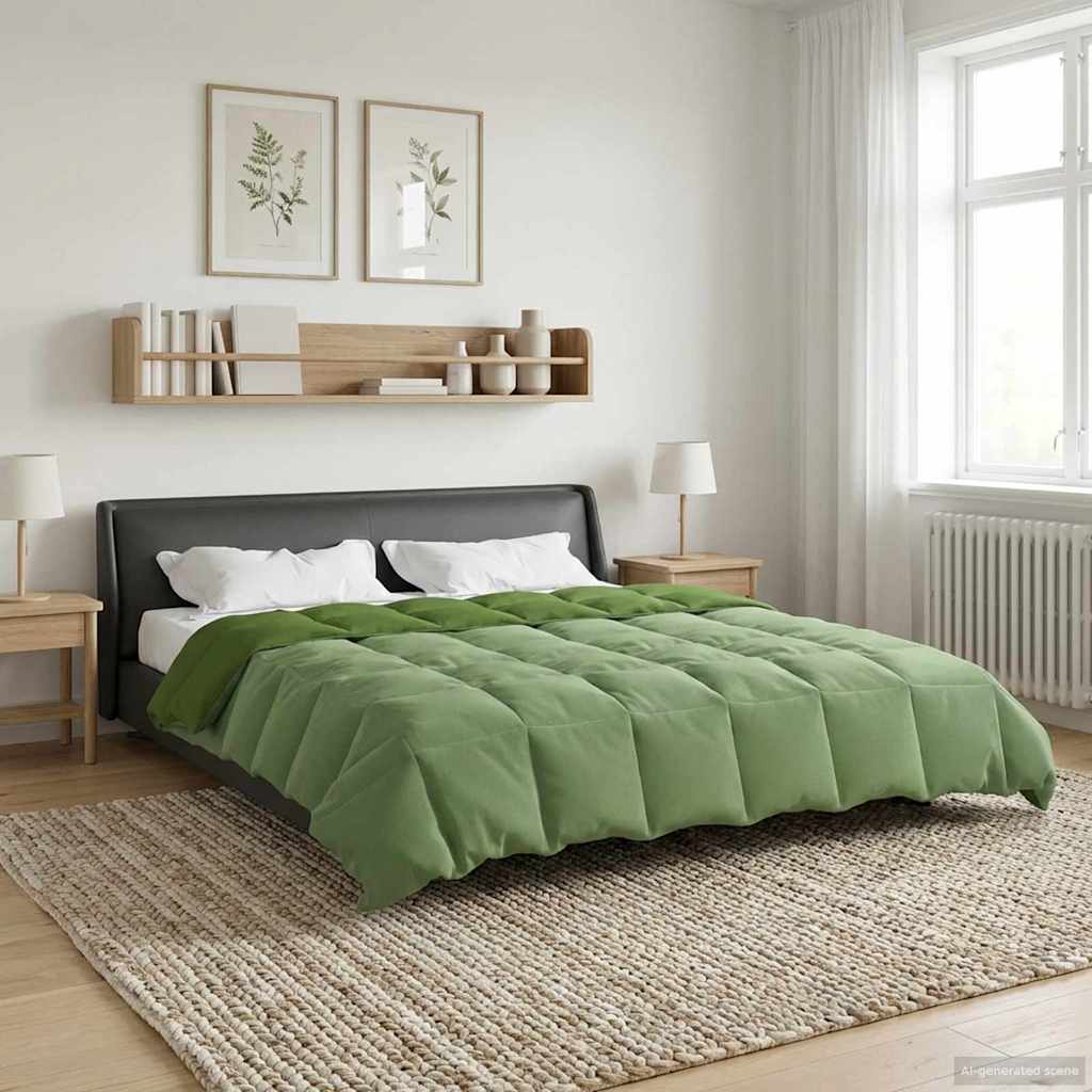vidaXL Χειμερινό Παπλωματοθήκη Πράσινο 240 x 260 εκ. Μικροΐνες