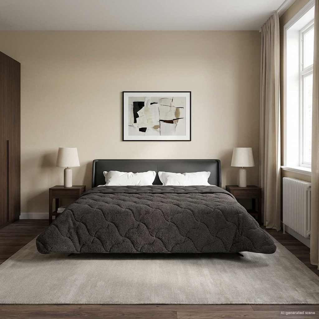 vidaXL Καλοκαιρινό Παπλωματοθήκη Ουαντινγκ Ανθρακί 200 x 200 cm