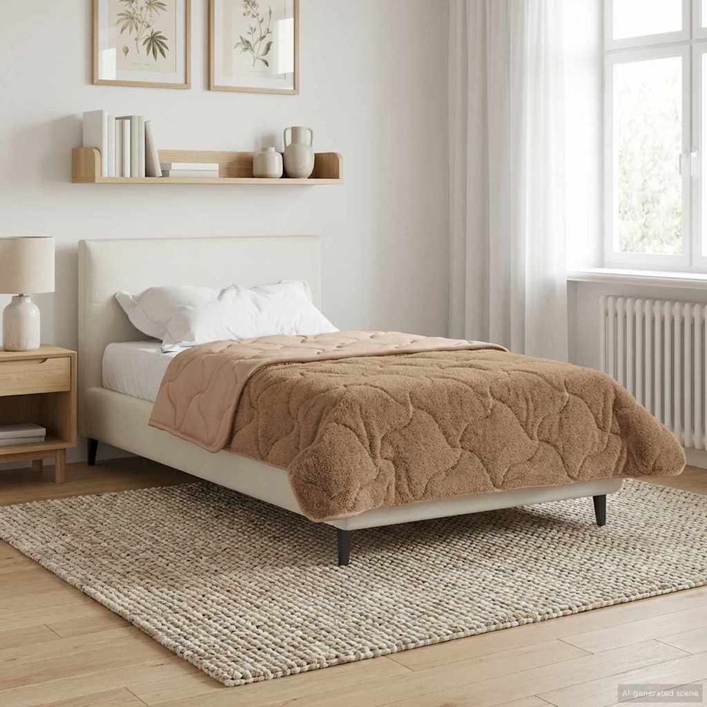 vidaXL Καλοκαιρινό Παπλωματοθήκη Ουαντινγκ Taupe 140 x 220 cm