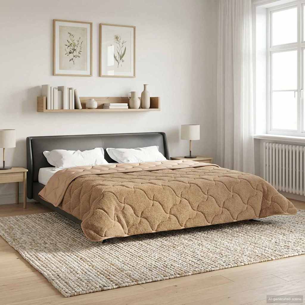 vidaXL Καλοκαιρινό Παπλωματοθήκη Ουαντινγκ Taupe 200 x 240 cm