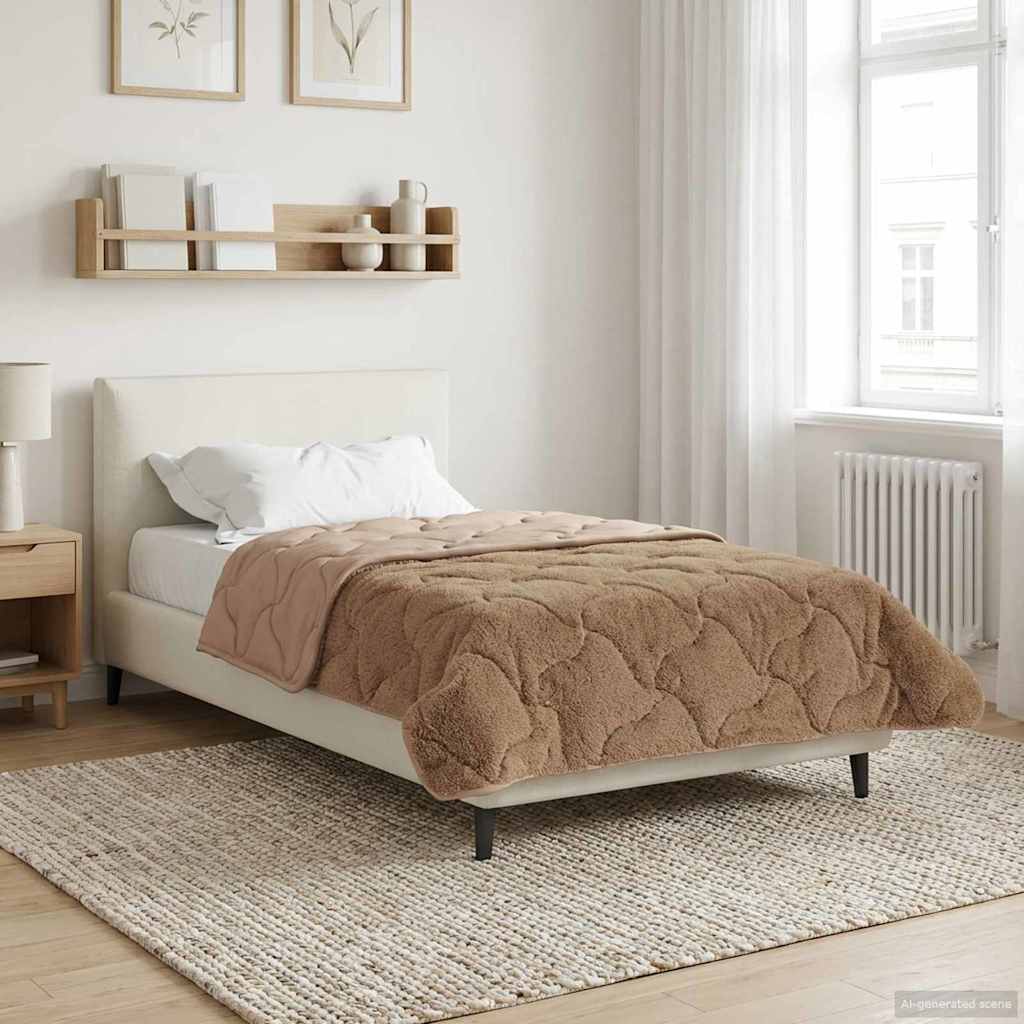 vidaXL Καλοκαιρινό Παπλωματοθήκη Ουαντινγκ Taupe 140 x 220 cm