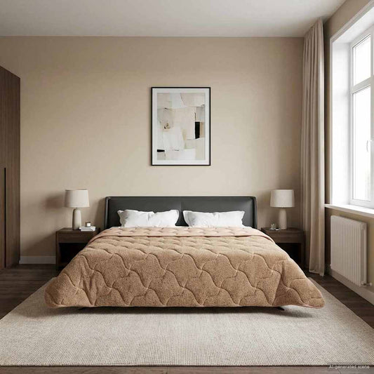 vidaXL Καλοκαιρινό Παπλωματοθήκη Ουαντινγκ Taupe 220 x 260 cm