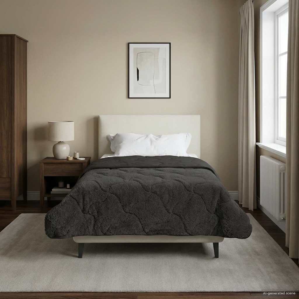 vidaXL Κουβέρτα ολόκληρου του χρόνου Ουαντινγκ Ανθρακί 155 x 200 εκ.