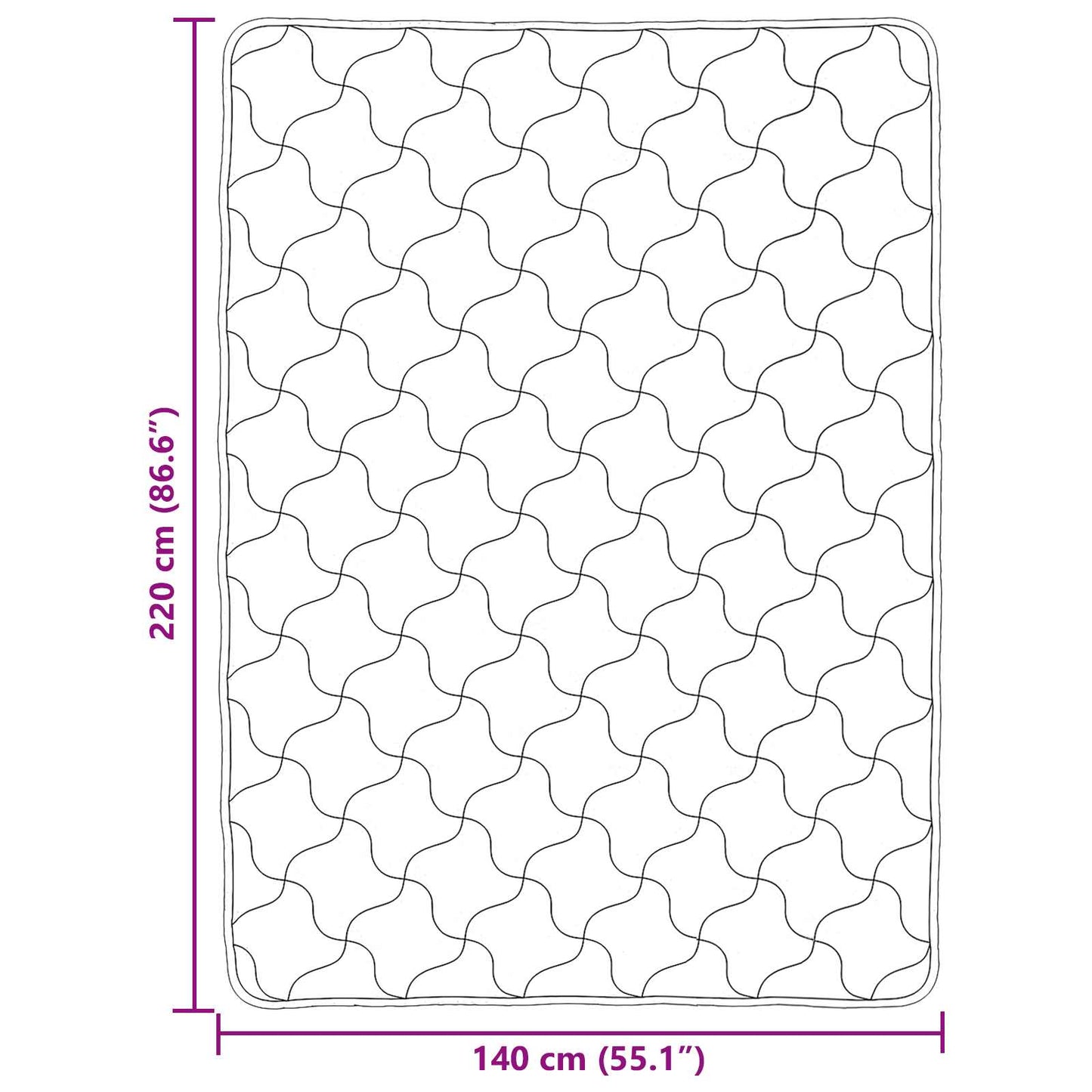 vidaXL Κουβέρτα ολόκληρου του χρόνου 140 x 220 cm Όχι Taupe