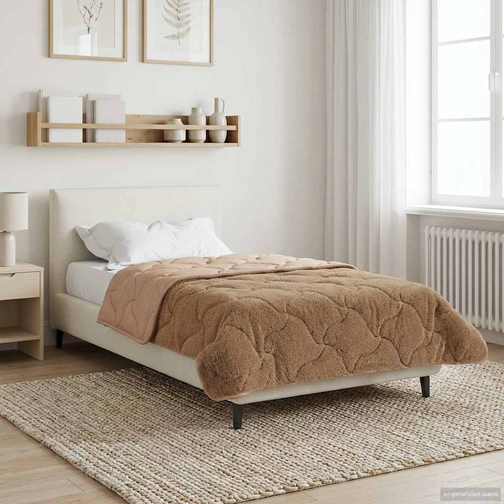 vidaXL Χειμερινό Παπλωματοθήκη Ουαντινγκ Taupe 155 x 200 εκ.