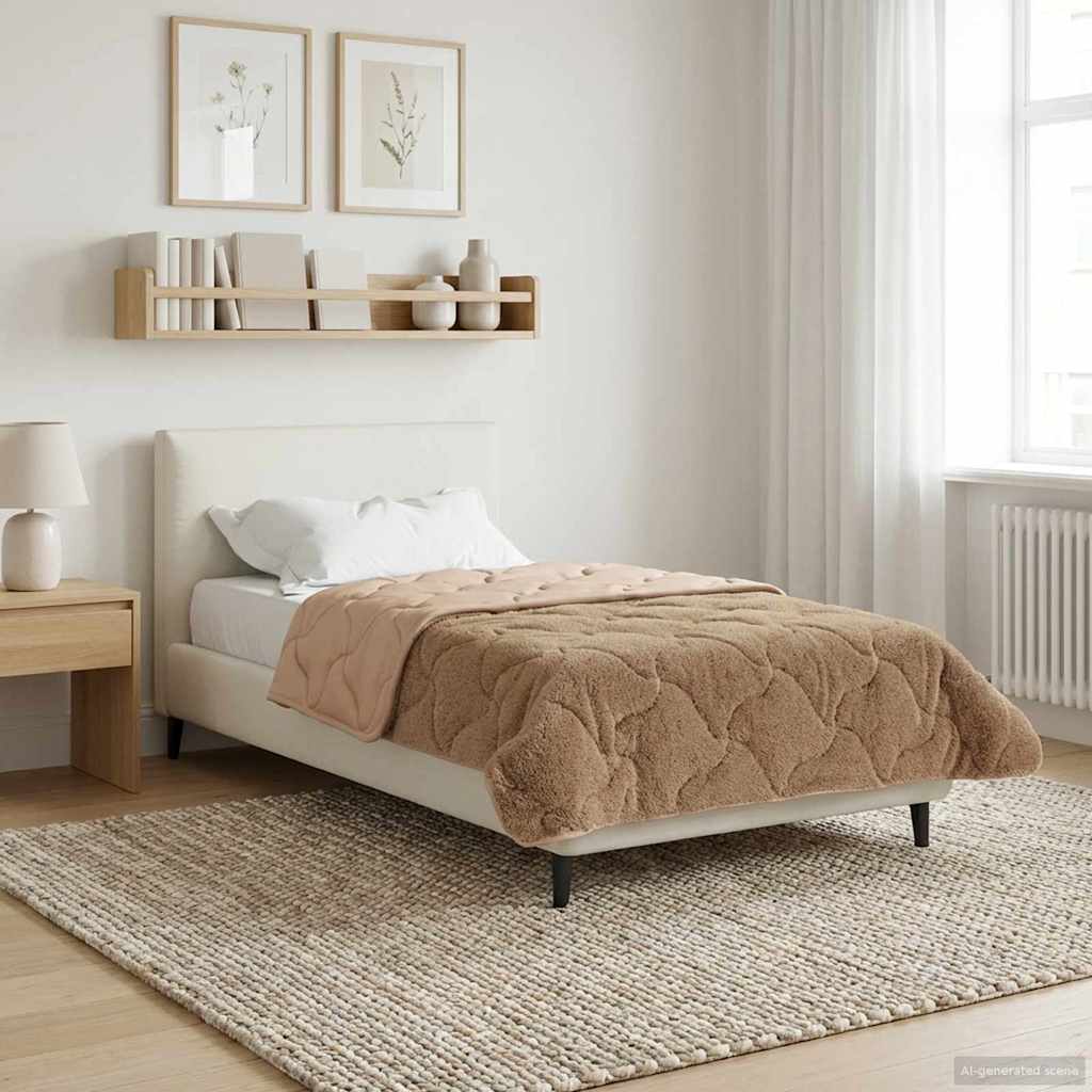 vidaXL Χειμερινό Παπλωματοθήκη Ουαντινγκ Taupe 140 x 220 cm