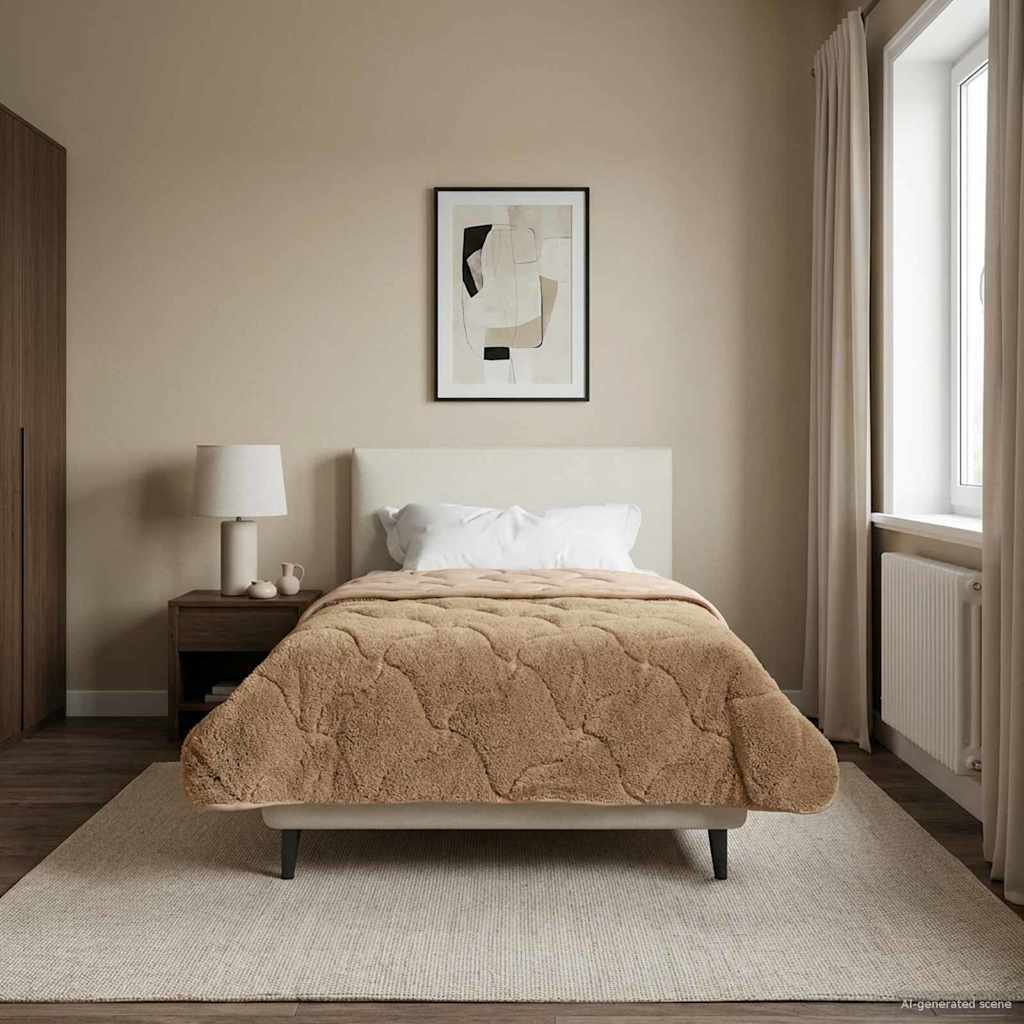 vidaXL Χειμερινό Παπλωματοθήκη Ουαντινγκ Taupe 140 x 220 cm