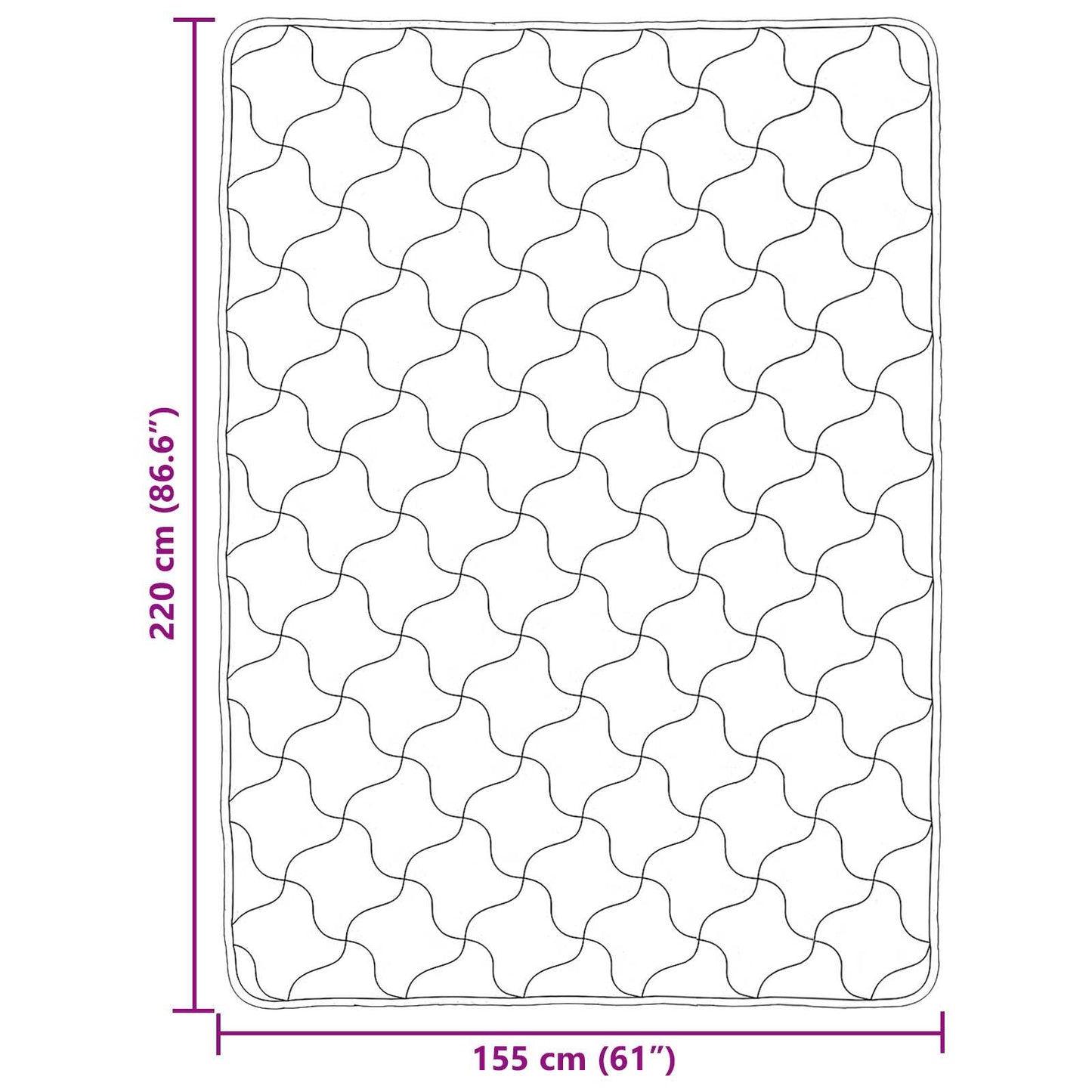 vidaXL Χειμερινό Παπλωματοθήκη Ουαντινγκ Taupe 155 x 220 cm