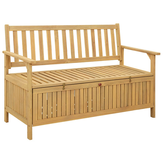 vidaXL Παγκάκι με αποθήκευση με πόρτα 120 x 63 x 84 cm Σταθερή Ακακία