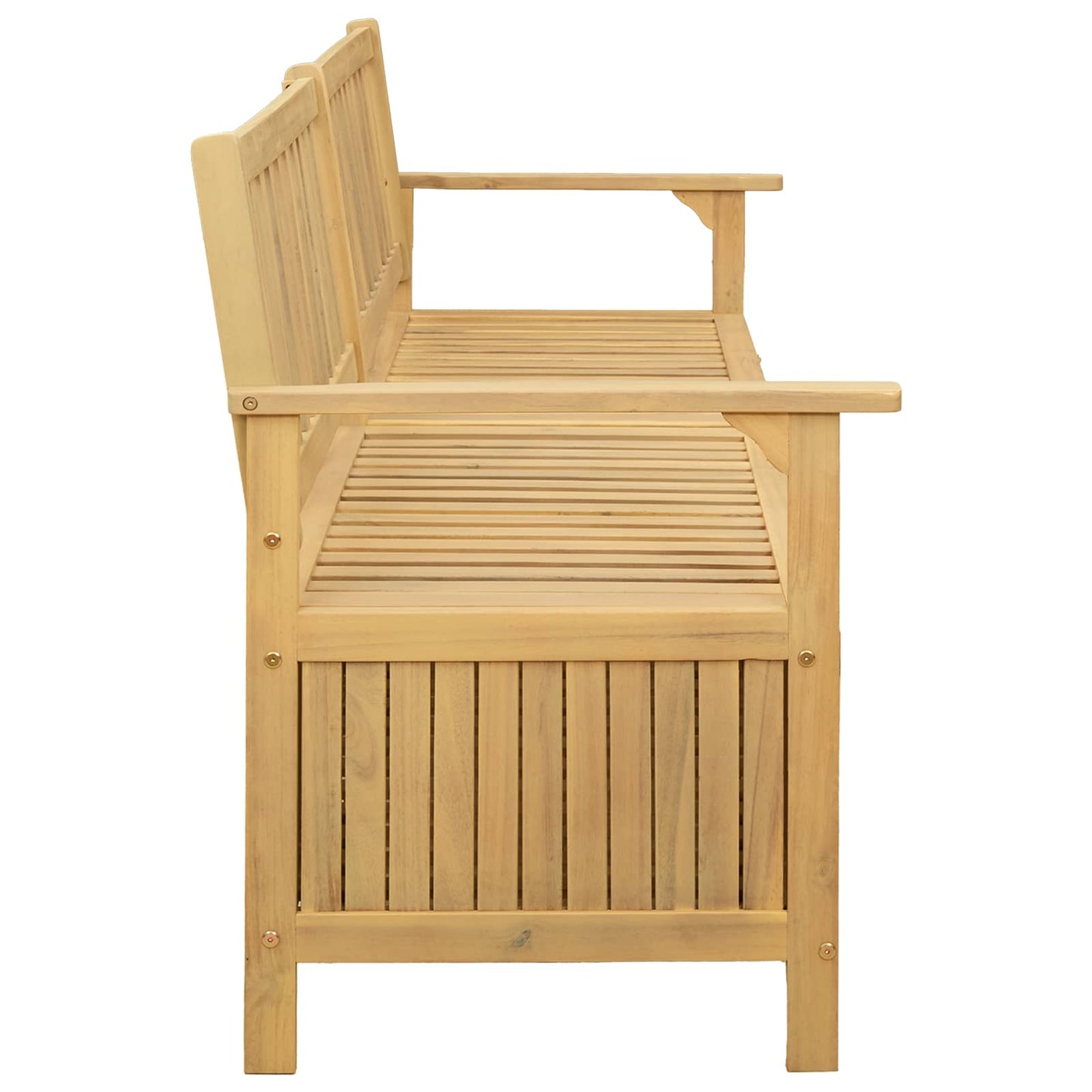 vidaXL Παγκάκι με αποθήκευση με πόρτα 170 x 63 x 84 cm Σταθερή Ακακία