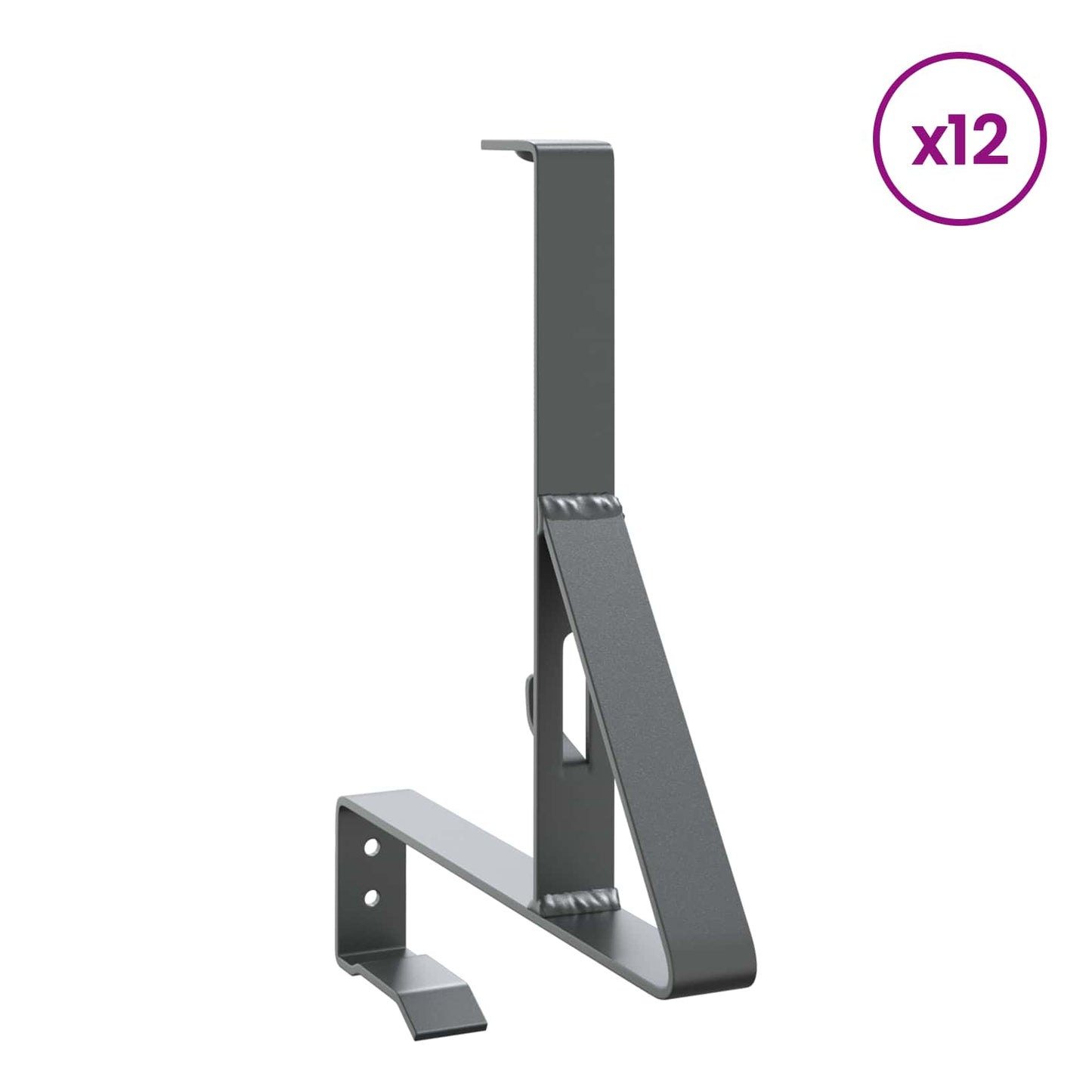 vidaXL Υποστήριξη Φράχτη Χιονιού 12 pcs Ανθρακί 29,5 x 3 x 34,5 εκ