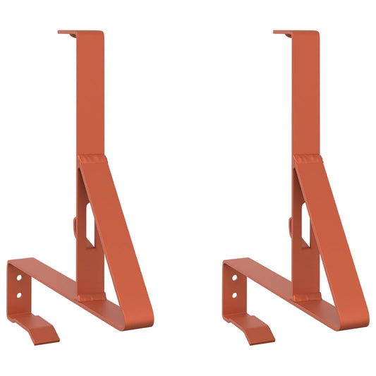 vidaXL Υποστήριξη Φράχτη Χιονιού 2 pcs Κόκκινο 29,5 x 3 x 34,5 εκ