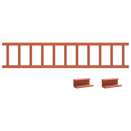 vidaXL Φρουρός χιονιού οροφής Κόκκινο 1200 x 2,5 x 20 εκ Ατσάλι