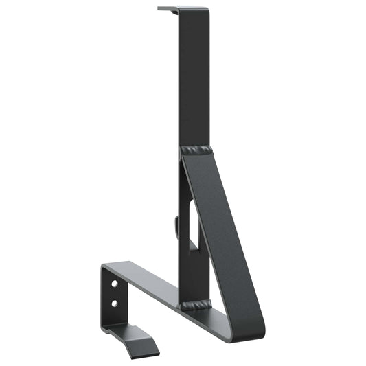 vidaXL Υποστήριξη Φράχτη Χιονιού 12 pcs Μαύρο 29,5 x 3 x 34,5 εκ