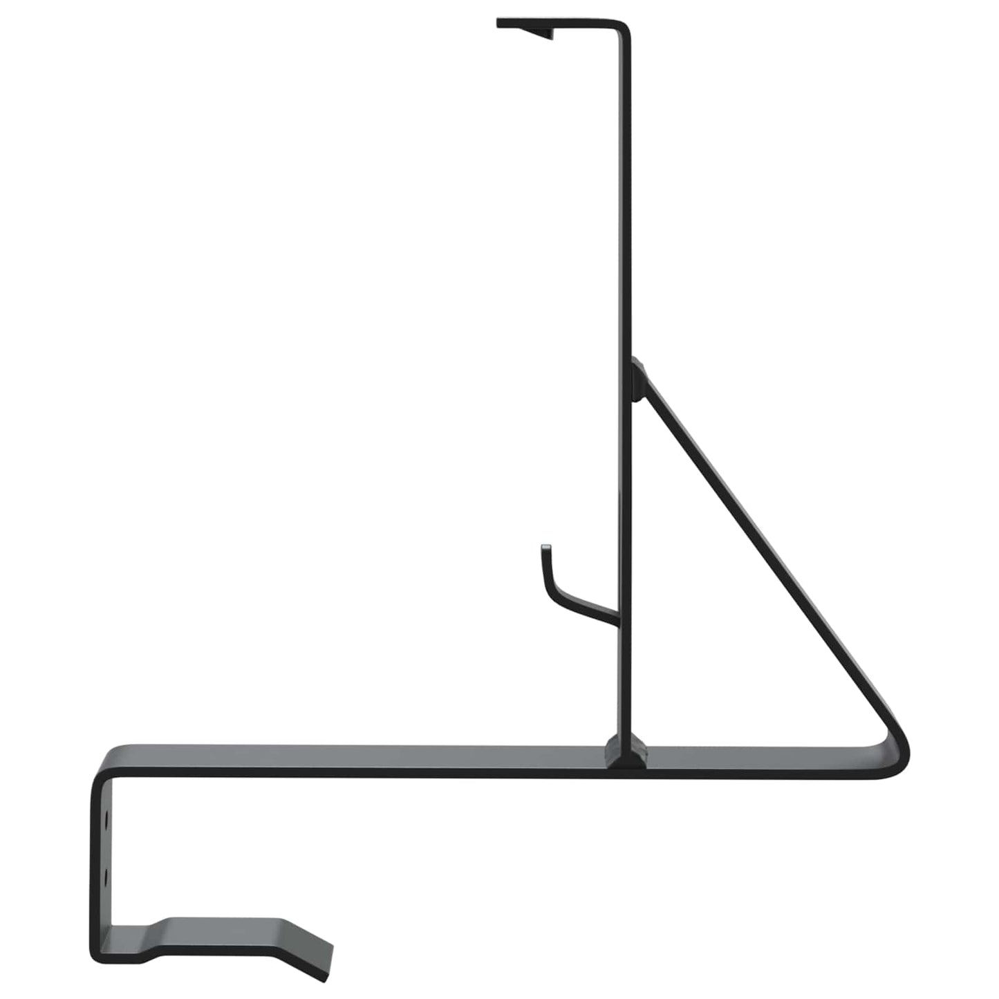 vidaXL Υποστήριξη Φράχτη Χιονιού 12 pcs Μαύρο 29,5 x 3 x 34,5 εκ