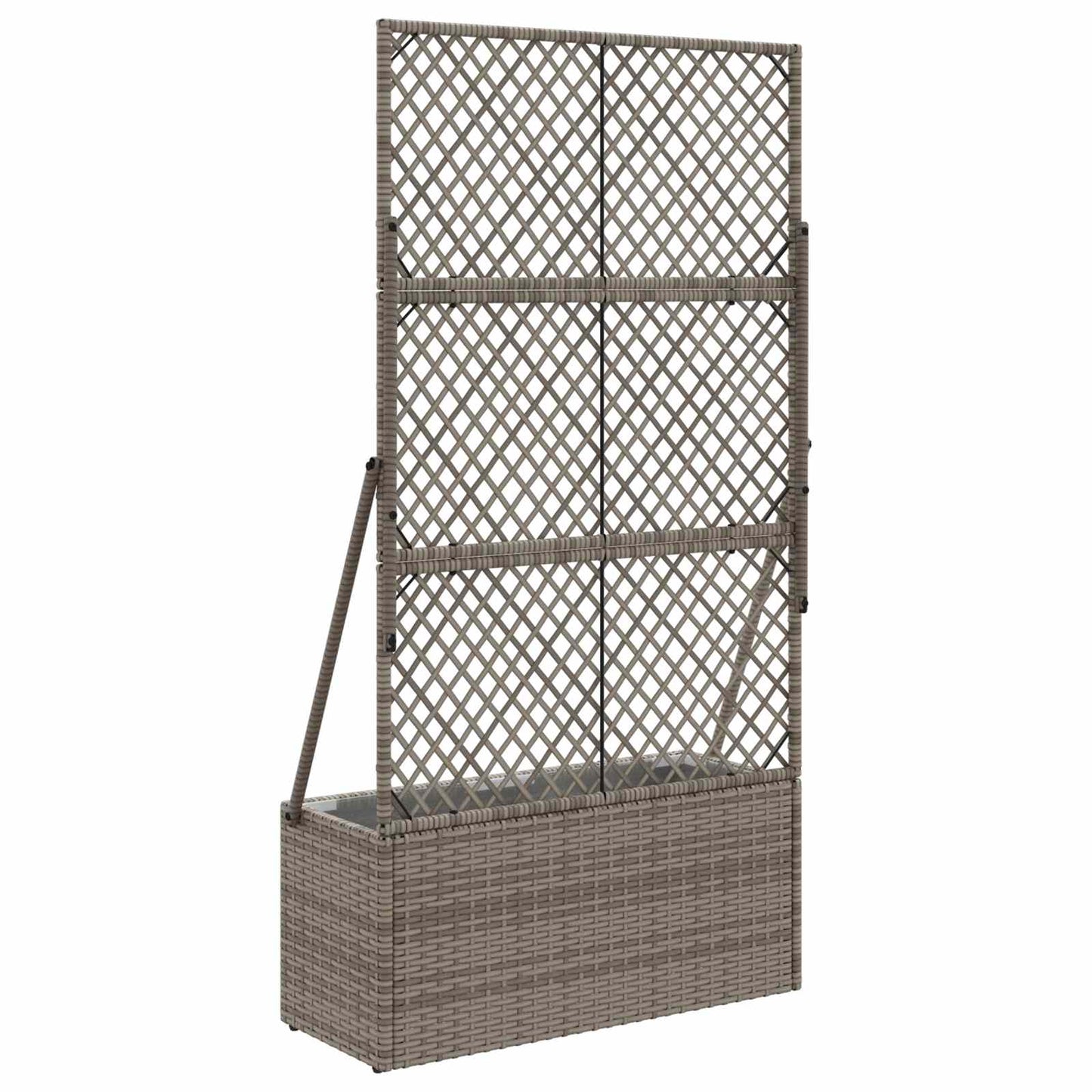 vidaXL Κηποτινάκι με Τρέλα Γκρι 70 x 30 x 135 εκ. συνθετικό ρατάν