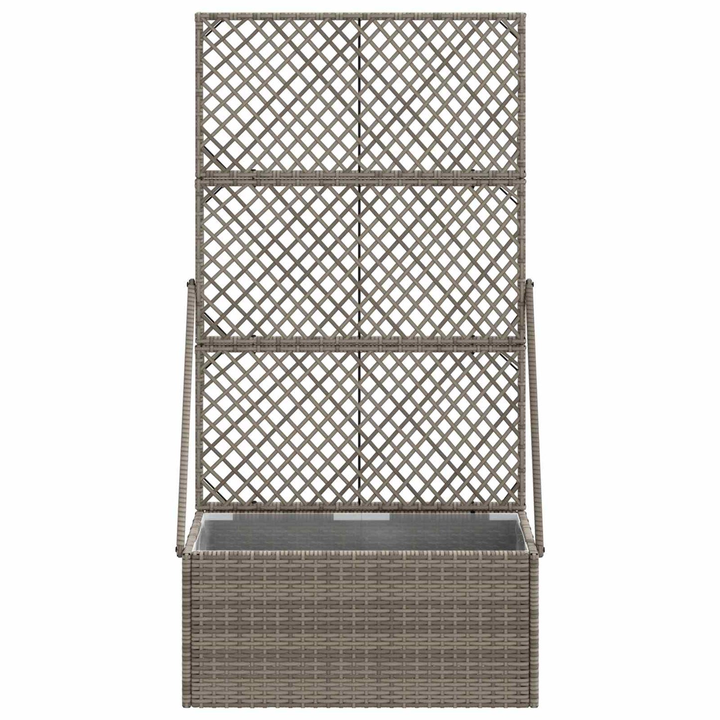 vidaXL Κηποτινάκι με Τρέλα Γκρι 70 x 30 x 135 εκ. συνθετικό ρατάν