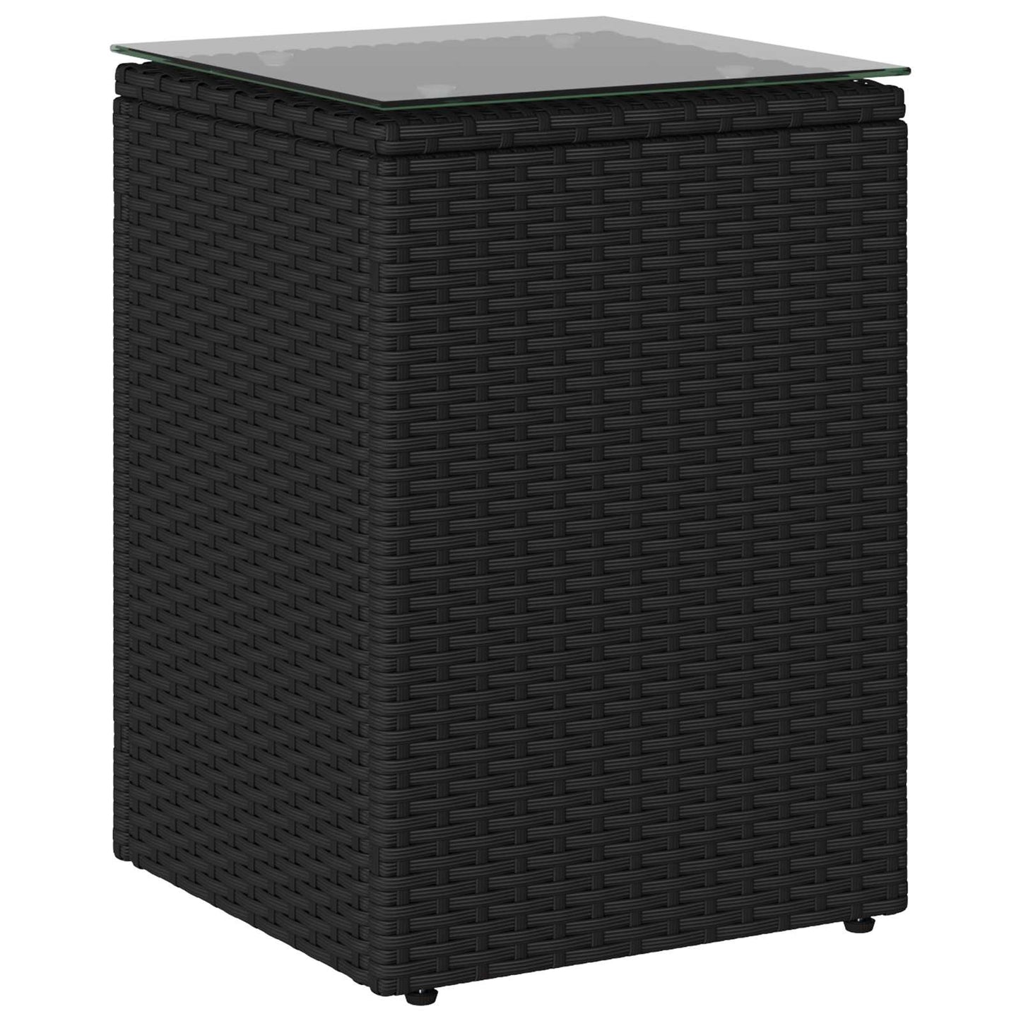 vidaXL Τραπεζάκι Πλευράς Μαύρο 35 x 35 x 70 cm συνθετικό ρατάν