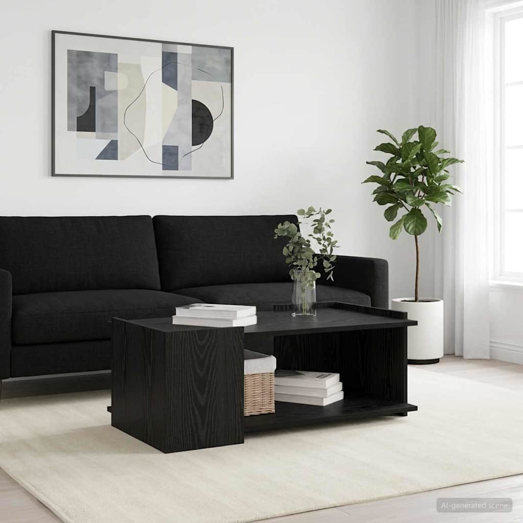 vidaXL Τραπεζάκι σαλονιού Μαύρη Δρυς 90 x 50 x 33 εκ.