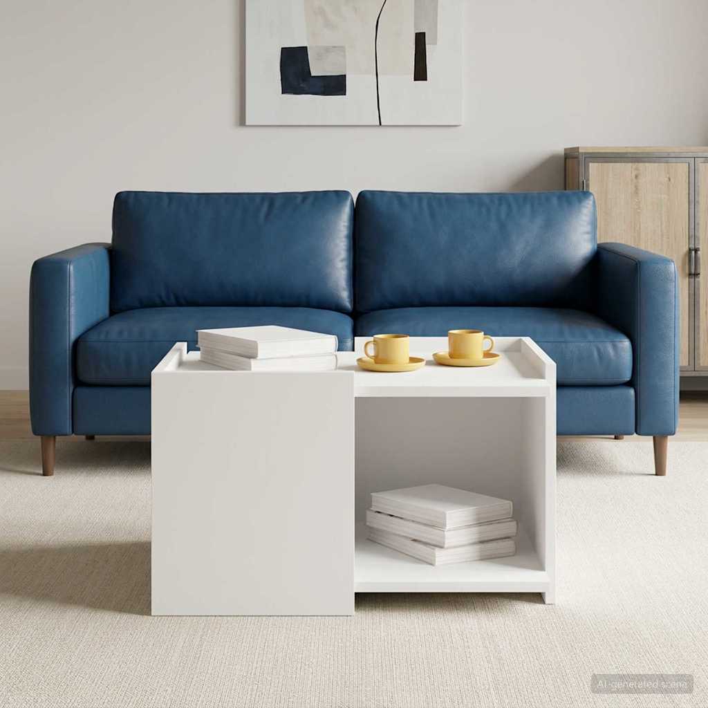 vidaXL Τραπεζάκι σαλονιού Λευκό 50,5 x 50 x 33 εκ. Επεξεργασμένο Ξύλο