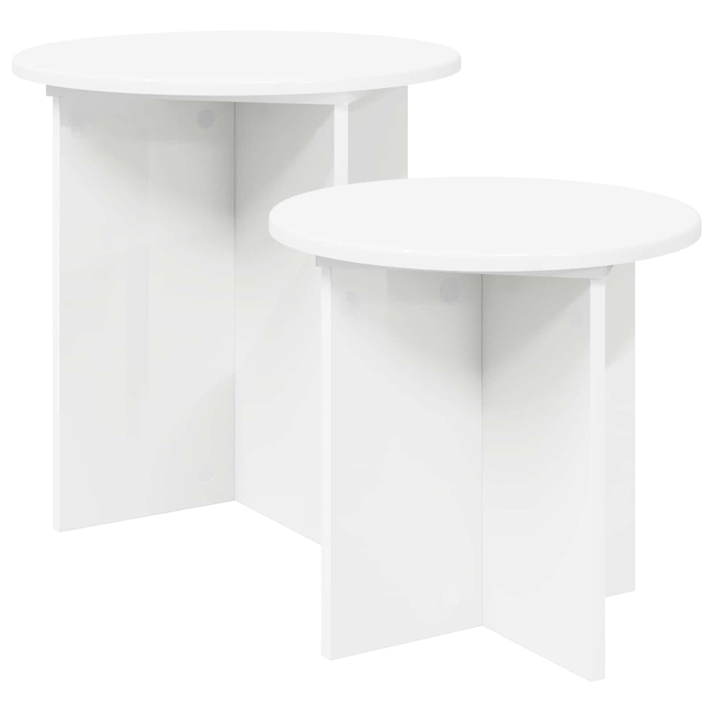 vidaXL Σετ βοηθητικά τραπεζάκια 2 pcs Μηχανικά επεξεργασμένο ξύλο