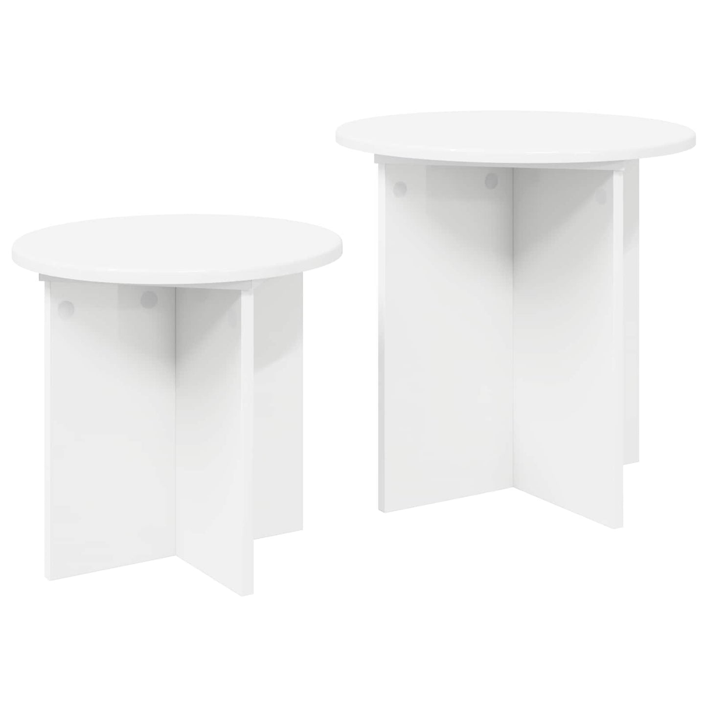 vidaXL Σετ βοηθητικά τραπεζάκια 2 pcs Μηχανικά επεξεργασμένο ξύλο