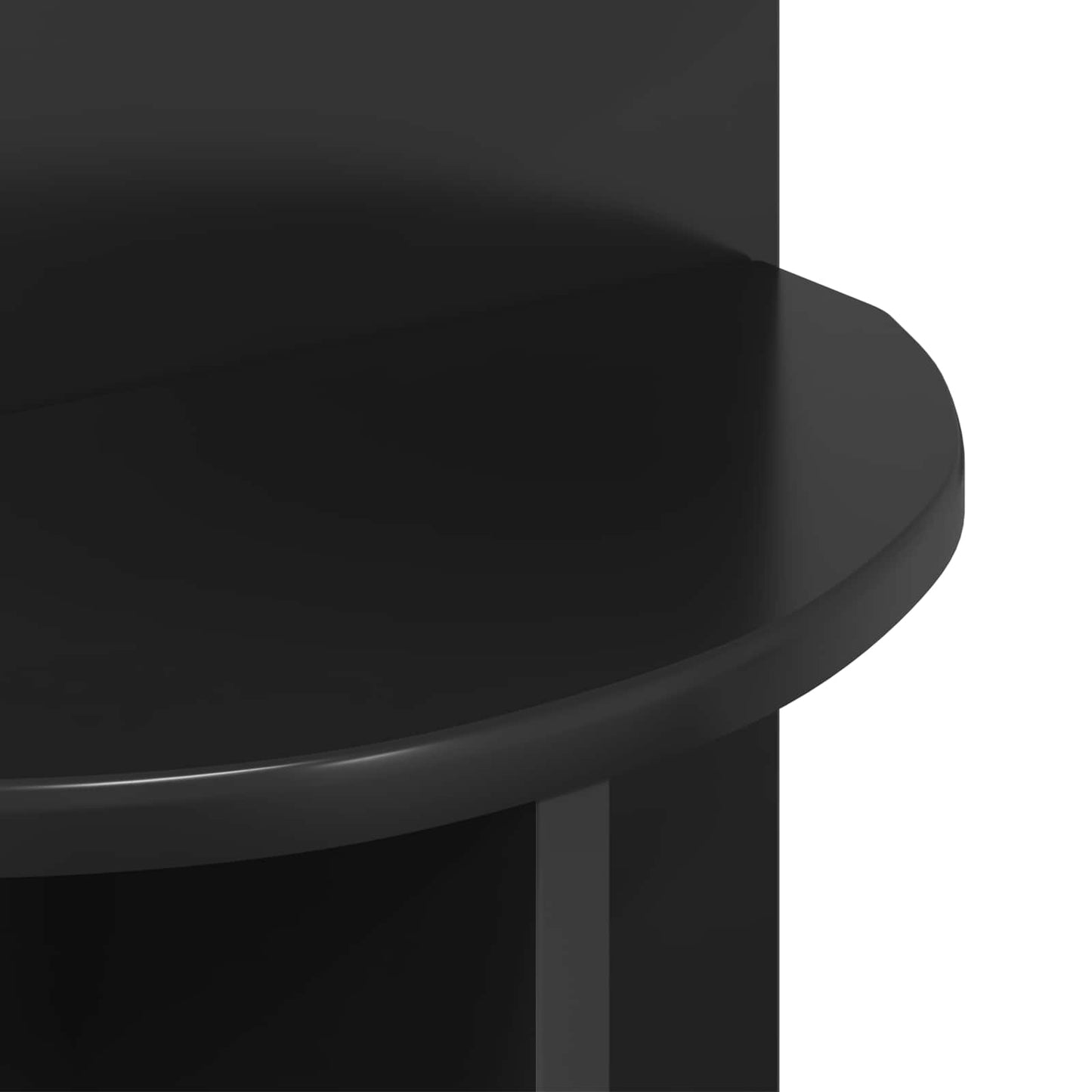 vidaXL Τραπεζάκι Πλευράς Μαύρη Δρυς Ø 39,5 x 55 εκ. Επεξεργασμένο Ξύλο