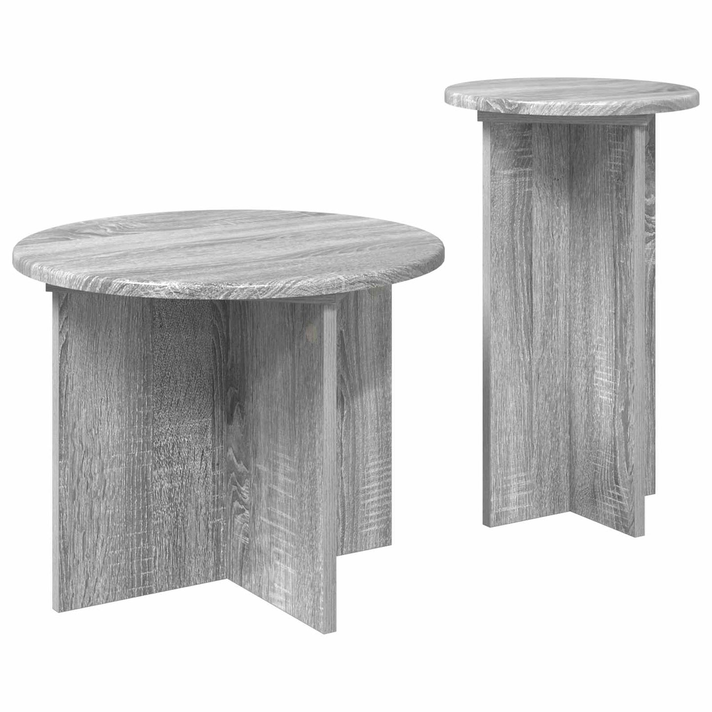 vidaXL Σετ βοηθητικά τραπεζάκια 2 pcs Γκρι Sonoma Επεξεργασμένο Ξύλο