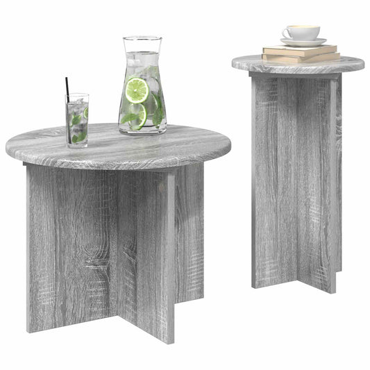 vidaXL Σετ βοηθητικά τραπεζάκια 2 pcs Γκρι Sonoma Επεξεργασμένο Ξύλο