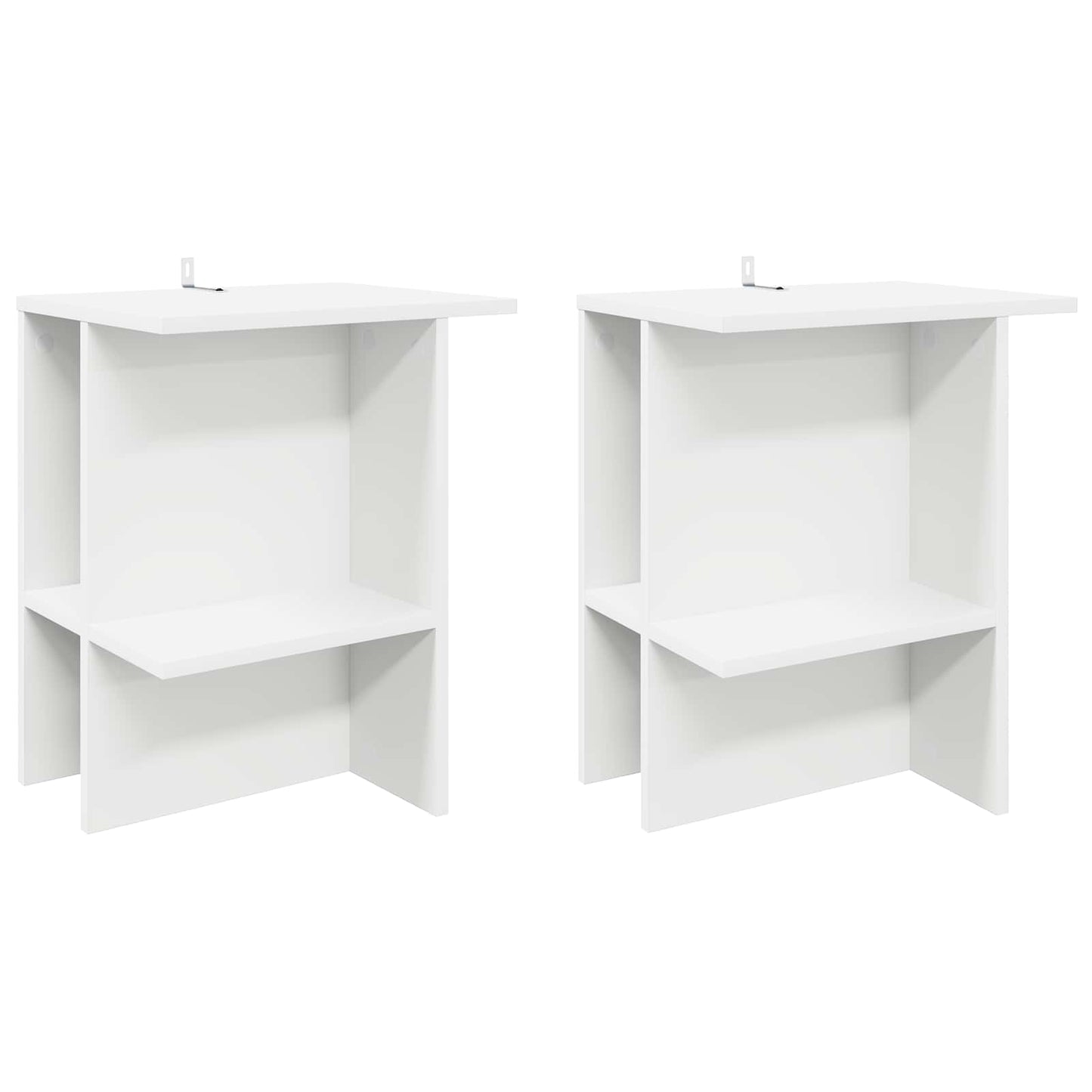 vidaXL Τραπεζάκι σαλονιού 2 pcs Λευκό 40 x 30 x 49 εκ.