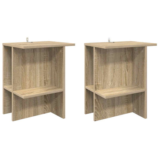 vidaXL Τραπεζάκι σαλονιού 2 pcs Sonoma Δρυς 40 x 30 x 49 εκ.