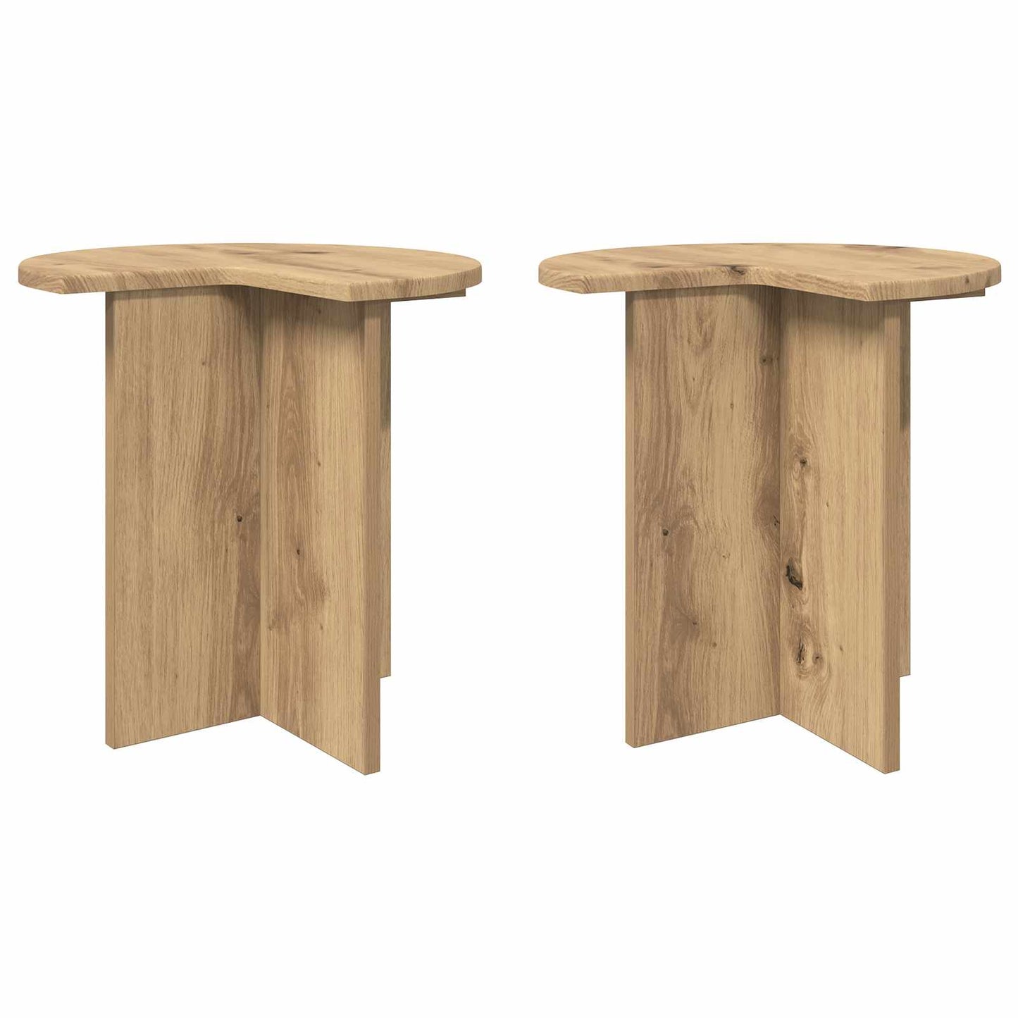 vidaXL Τραπεζάκι Πλευράς με αποθήκευση 2 pcs Artisan Δρυς Ø 39 x 38 εκ