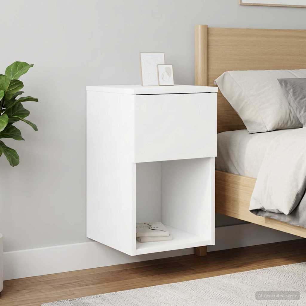 vidaXL Ντουλάπι κρεβατιού 2 τμχ. Λευκό 29 x 31,5 x 49 εκ