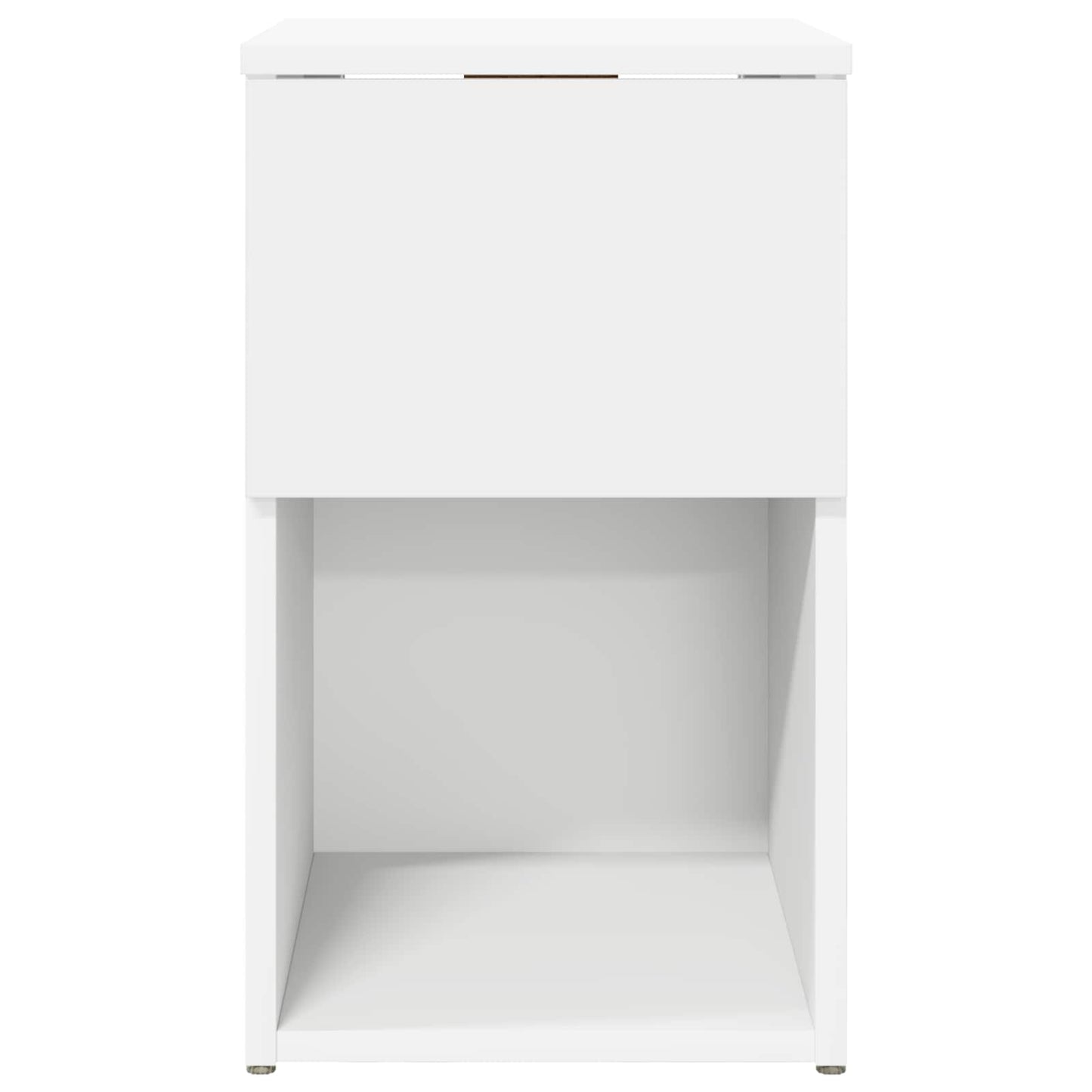 vidaXL Ντουλάπι κρεβατιού Λευκό 29 x 31,5 x 49 εκ Επεξεργασμένο Ξύλο