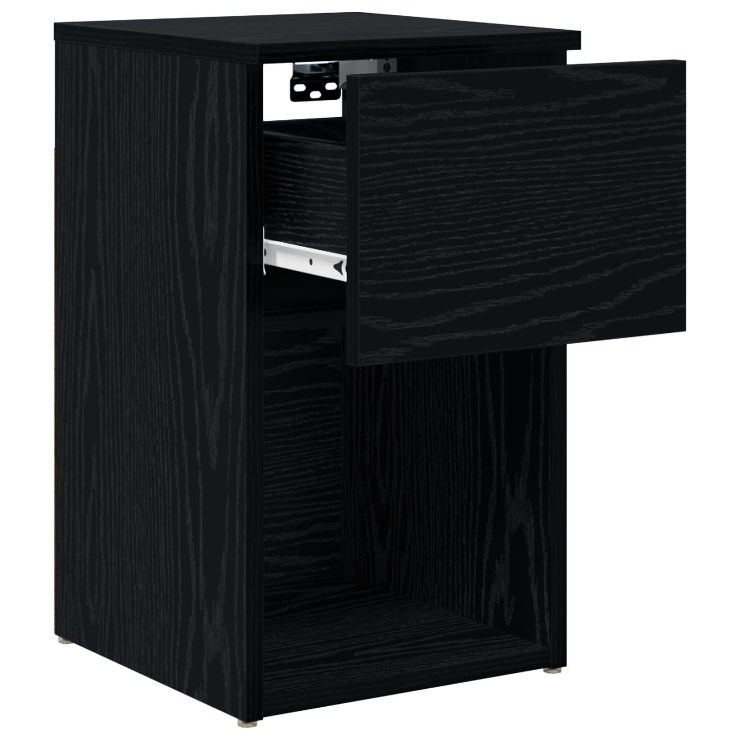 vidaXL Ντουλάπι κρεβατιού 2 τμχ. Μαύρη Δρυς 29 x 31,5 x 49 εκ
