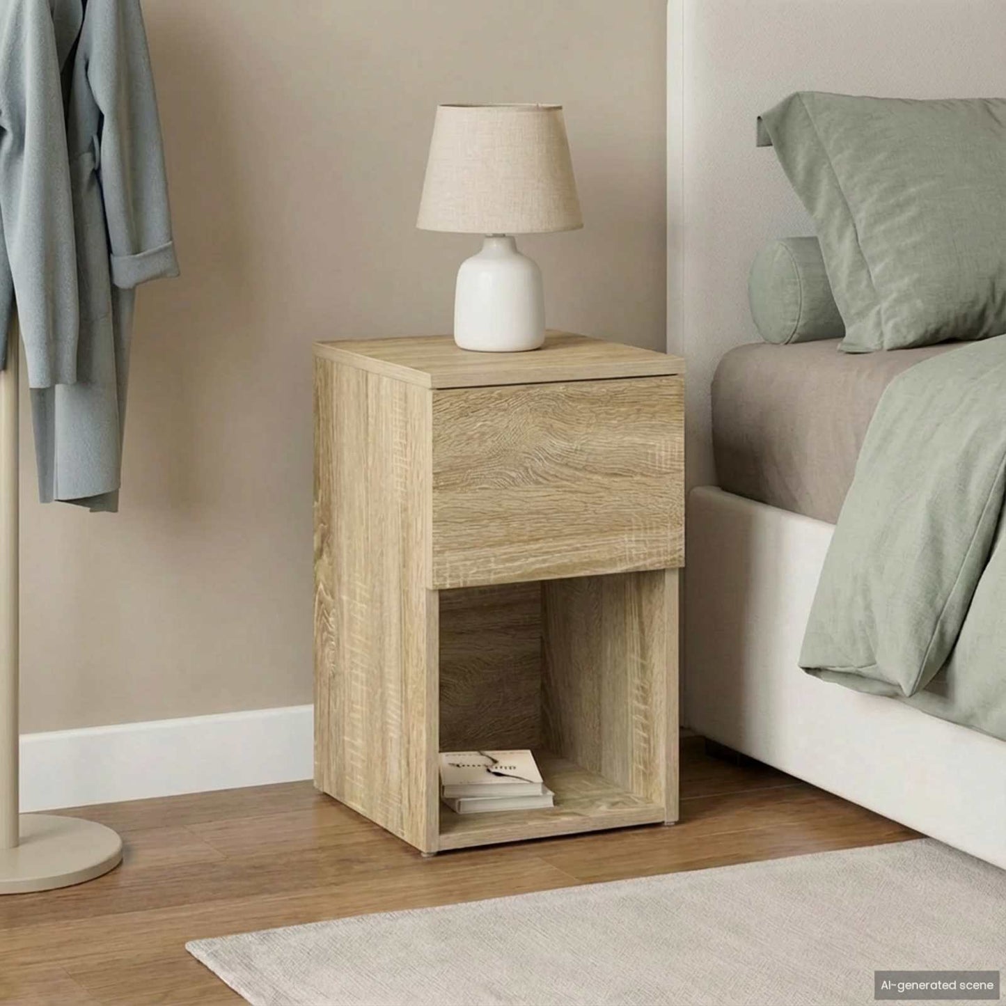 vidaXL Ντουλάπι κρεβατιού Sonoma Δρυς 29 x 31,5 x 49 εκ