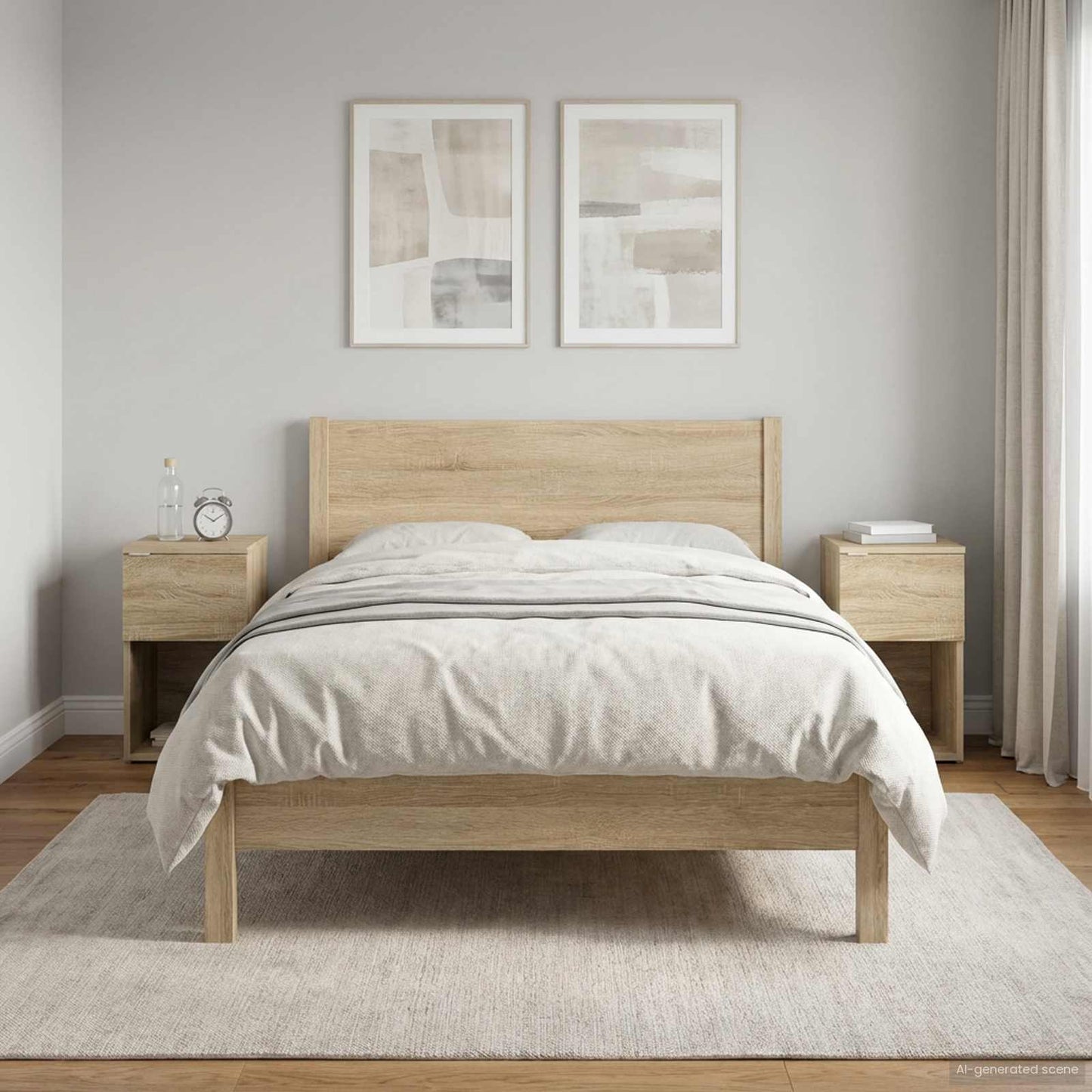 vidaXL Ντουλάπι κρεβατιού 2 τμχ. Sonoma Δρυς 29 x 31,5 x 49 εκ